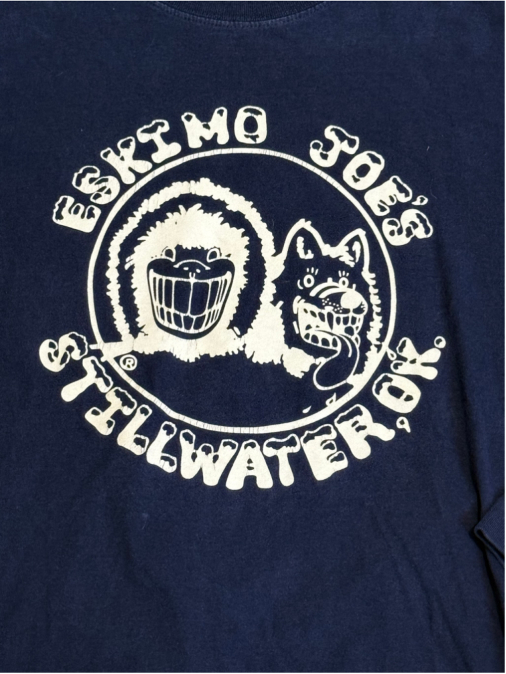 Eskimo Joe’s Stillwater OK Jumpin’ Little Juke Joint Long Sleeve Tee Blue M - Picture 8 of 8